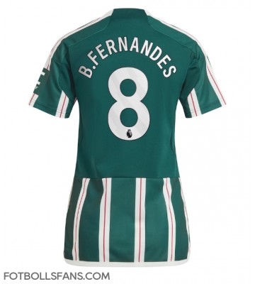 Manchester United Bruno Fernandes #8 Replika Bortatröja Damer 2023-24 Kortärmad